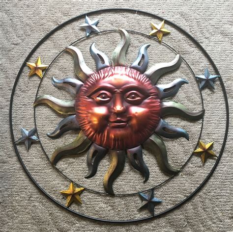 big metal sun in side of house|Extra Large Outdoor Wall Décor You'll Love .